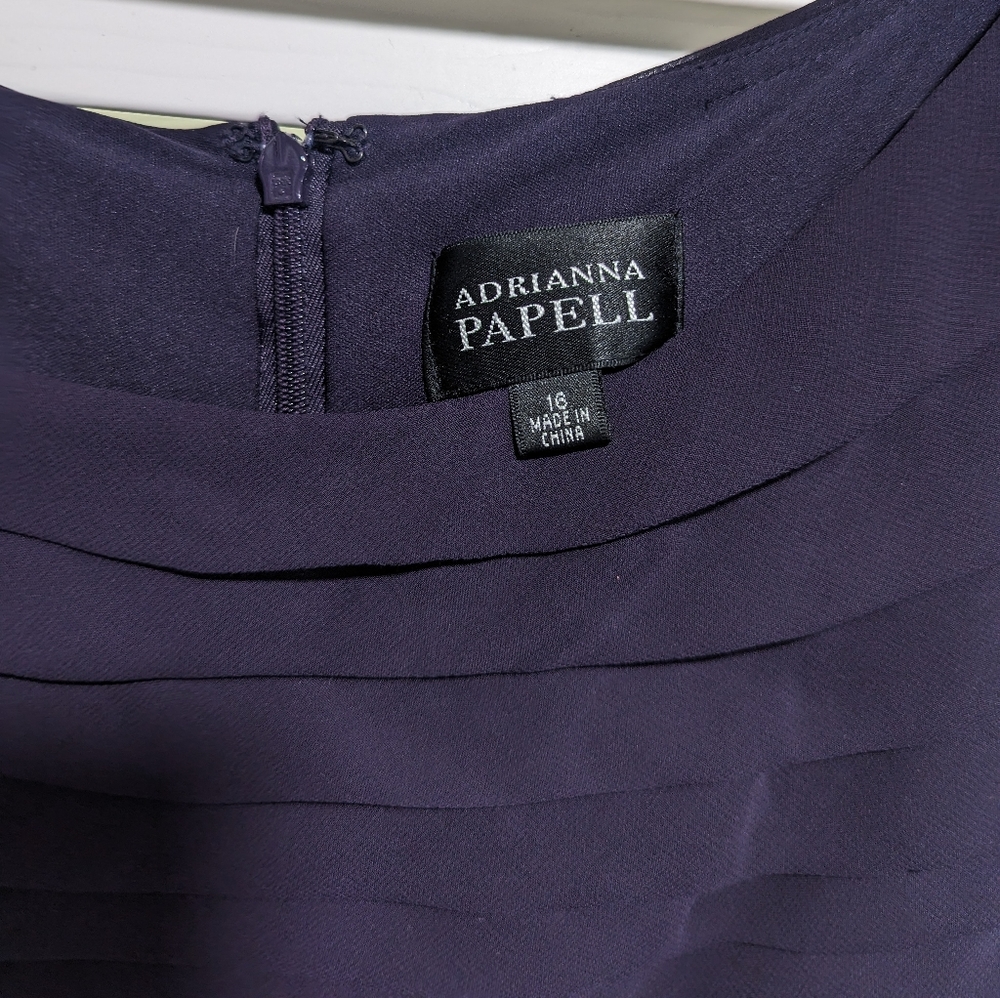 Adrianna Papell plum cocktail dress size 16